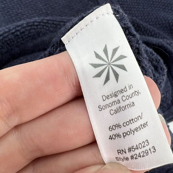 Athleta Varsity Side Zippers Sweater Blue Size XSmall - Picture 5 of 5